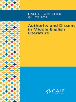 cover image of Gale Researcher Guide for: Authority and Dissent in Middle English Literature
